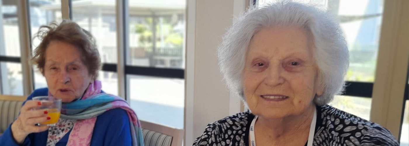 Ida (87) and Maria (94) at coffee group