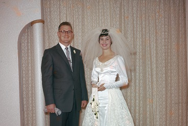 Neil and Dale, Redleaf Manor residents, on their wedding day 64 years ago