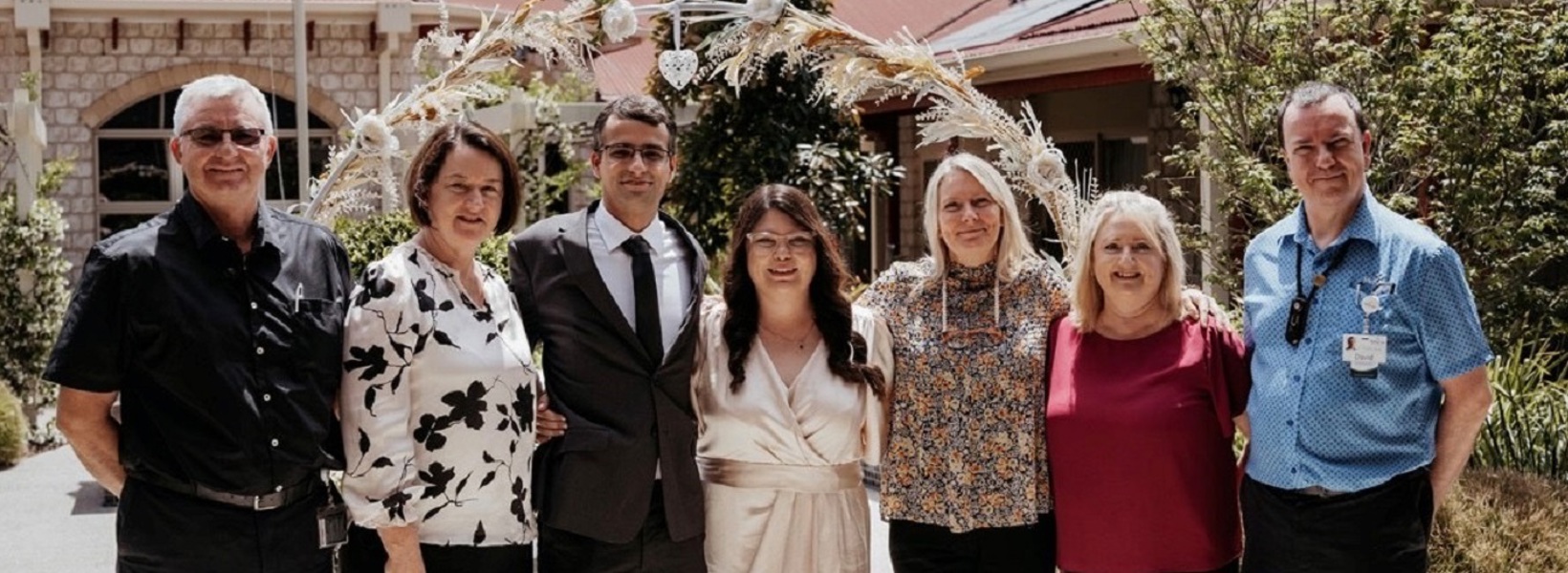 Raffles team and the happy couple on their wedding day Raffles team and the happy couple on their wedding day