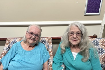 Coastal Waters residents and friends Shirley and Barbara