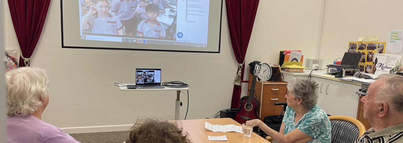 Farnorha residents, school children connect via video calls