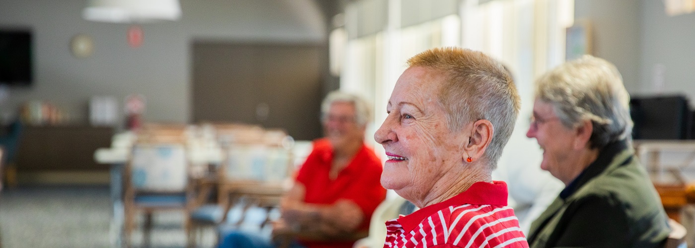 Baycrest residents enjoy a BHAA session