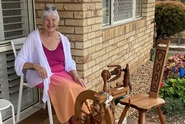 Eileen connects to her local community through spinning Eileen connects to her local community through spinning
