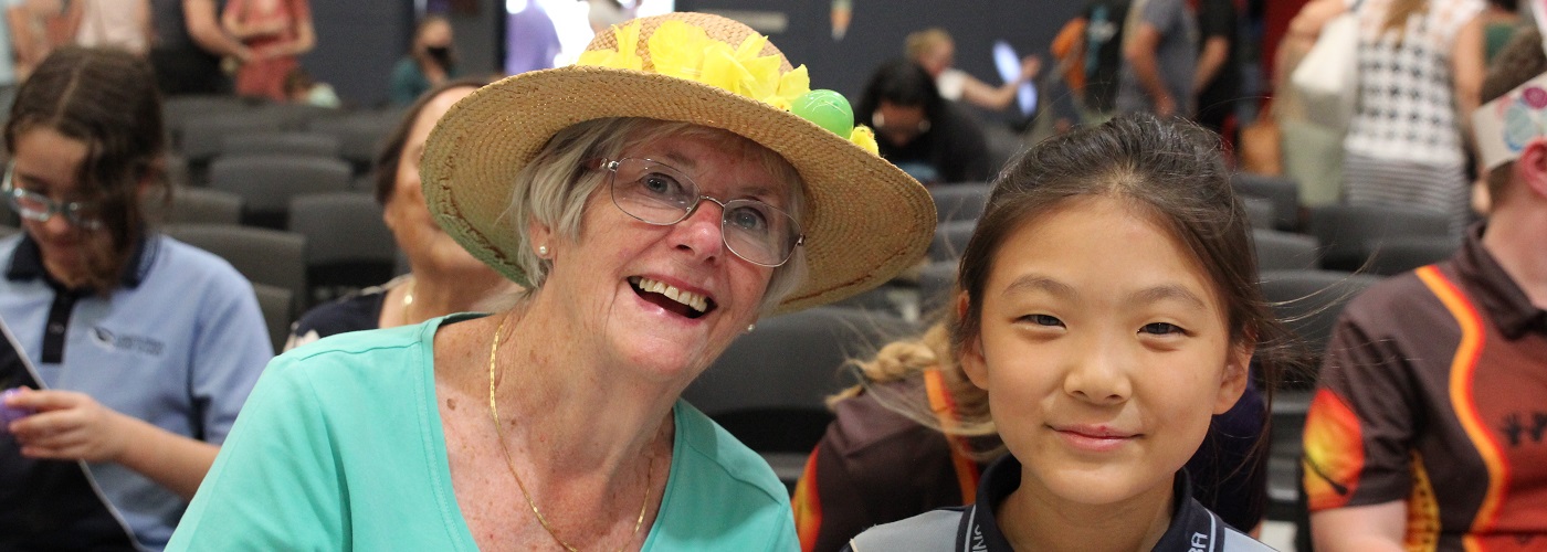 Joan and residents are getting know students from the local school