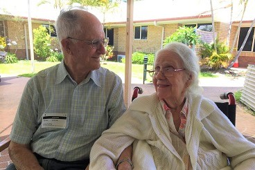 Mae and Doug celebrating 70 years of marriage
