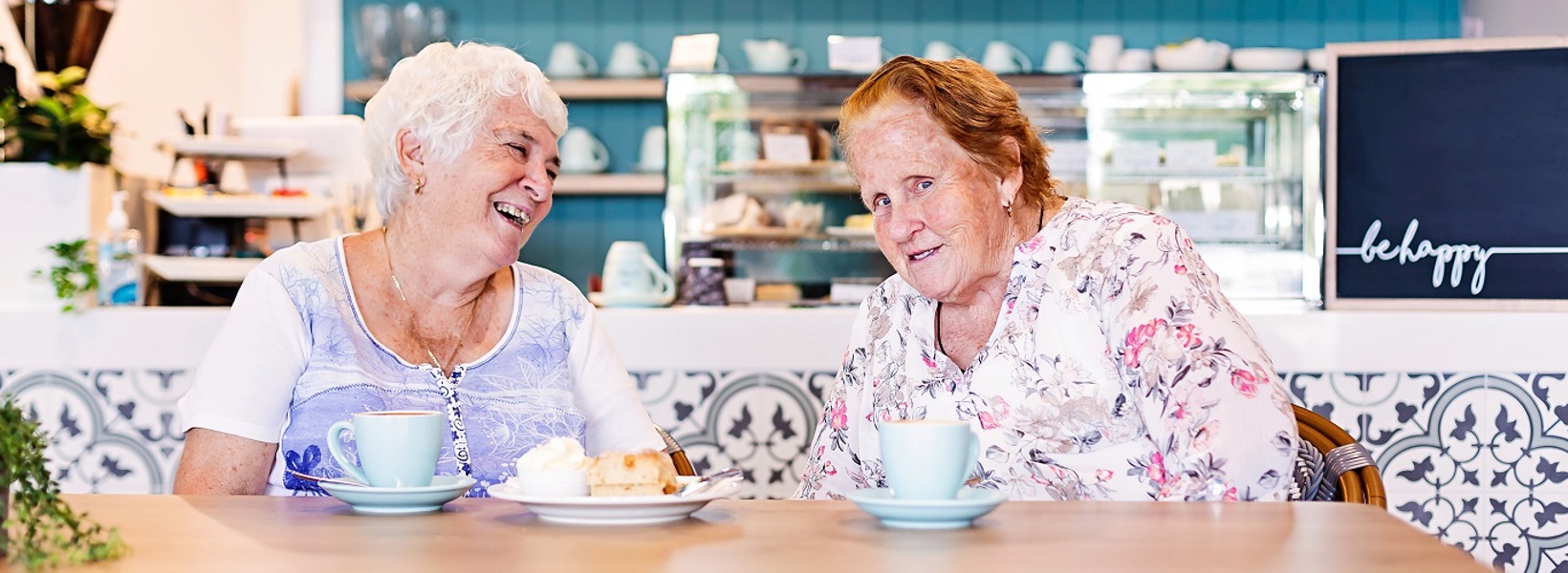 Carmen and Margaret at the Jacaranda Cafe Carmen and Margaret at the Jacaranda Cafe