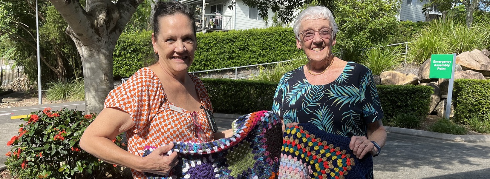 Susan and Jo with donated blankets.jpg Susan and Jo with donated blankets.jpg
