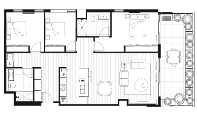 Apartment 403 floor plan